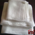 Creamy White Cashmere Crochet baby blanket for Travel ,Hospital